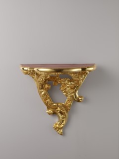 Hanging console, acanthus ornament, floral ornament, Rococo style, ca. mid-18th century, Central