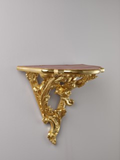 Hanging console, acanthus ornament, floral ornament, Rococo style, ca. mid-18th century, Central