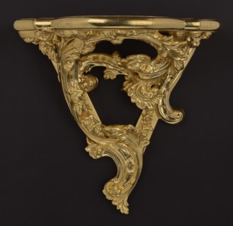 Hanging console, acanthus ornament, floral ornament, Rococo style, ca. mid-18th century, Central