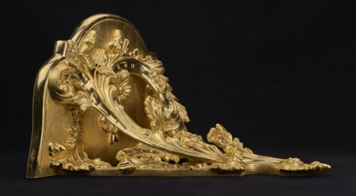 Hanging console, acanthus ornament, floral ornament, rococo style, ca. mid-18th century, Central