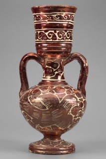 Amphora-type vase, Manises ceramic center; ca. 1400- author's role classification, pottery workshop