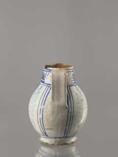 Jug, Orvieto ceramic center; 1450– Classified as a jug. Bulky jug with an ovoid belly on a low