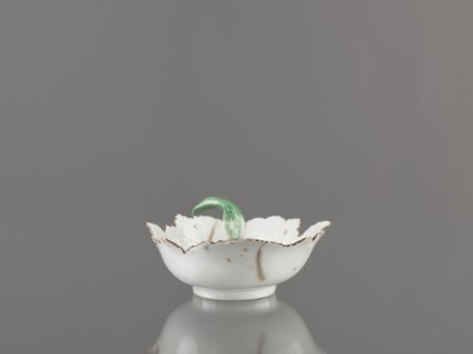 Leaf-shaped bowl. Makers: Francis Gardner porcelain factory 1766–1917 and Wierbilki/near Moscow