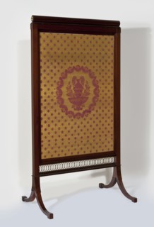Fireplace screen, origin unknown, Empire style, wattle ornament, plant decoration, rosette