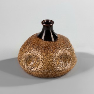 Vase, unspecified manufacture; dripstone glaze; Far Eastern-style decorations imitation of Japan;