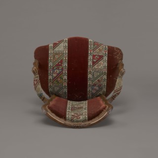 Armchair, rococo, flowers, geometric ornament, ca. 1760, France; piece of furniture seating piece;