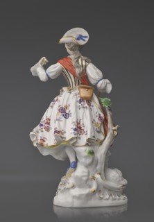 Shepherdess with a Sheep, Kaendler, Johann Joachim 1706–1775, sculptor; Koenigliche Porzellain