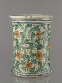 Vessel - flowerpot, unspecified manufacture, coats of arms, cartouches, cache-pot vessel, plant