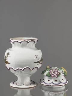 Pot-pourri vase with lid by Johann Georg Buchwald Cologne; 1769–1771. Hemispherical body slightly