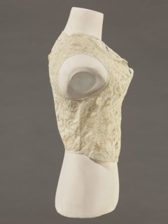 Bodice, lace, provenance unknown, bodices, women's clothing, fashion. In a pattern of rosettes