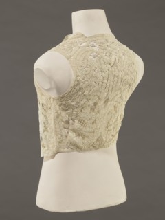 Bodice, lace, provenance, bodice for women's clothing; In a pattern of rosettes connected by large