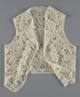 Bodice, lace, provenance, bodice for women's clothing; In a pattern of rosettes connected by large