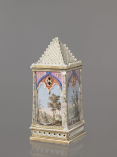 Night Lamp, Popow, Alexander porcelain manufacturer; 1806–1872 author, lamps, landscapes with
