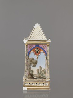 Night lamp by Alexander Popow porcelain manufacturer; 1806–1872. Neo-Gothic porcelain lamp,