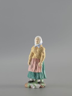 Figurine: Peasant Woman, Popov, Alexander porcelain factory; 1806–1872 author, figurines. Figurine