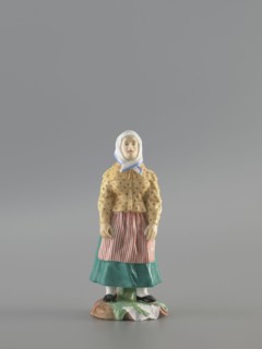 Figurine: Peasant Woman, Popov, Alexander porcelain factory; 1806–1872,  factory author, figurines.