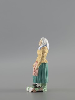 Figurine: Peasant Woman, Popov, Alexander porcelain factory; 1806–1872 maker, figurines. Depicting