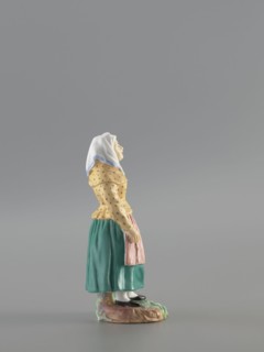 Figurine: Peasant Woman, Popov, Alexander porcelain factory; 1806–1872 — porcelain figurine