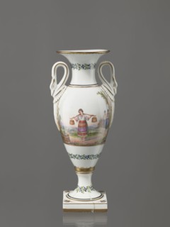 Amphora vase, Imperial Porcelain Factory in St. Petersburg 1744–1917. Genre miniatures, genre