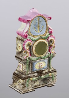 Clock setting, Prószków Slaski faience factory; 1763–1853. Clock setting in the shape of a late