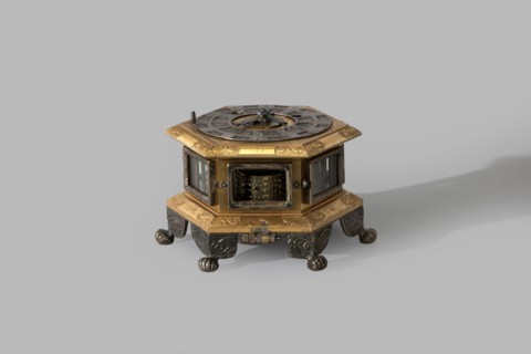 Tiled clock; maker: Betzmeier, Erasmus fl. ca. 1750, clockmaker; mid-18th century, Warsaw;