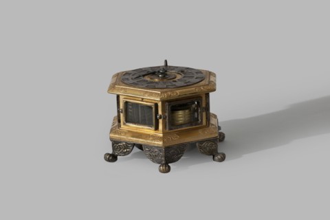 Tiled clock, Betzmeier, Erasmus fl. ca. 1750 clockmaker, acanthus ornament, lion's paws, mid-18th