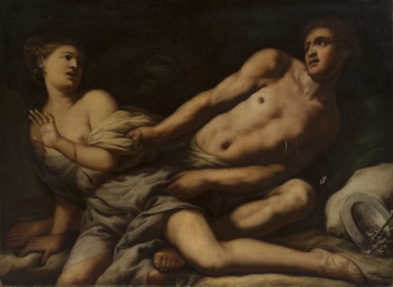 Myrrh and Kinyras, Zanchi, Antonio 1631-1722 painter, Italian painting, mythological scene, 2nd