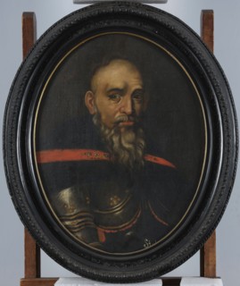 Portrait of Stefan Czarniecki 1599–1666, Field Hetman of the Crown, unknown painter. Shown in bust,