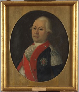 Portrait of Teodor Potocki 1730–1812, unknown Polish painter. Shown in a bust, turned