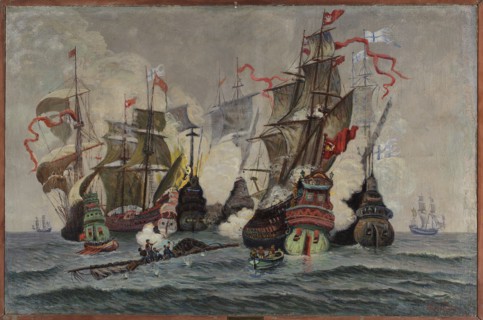 The Battle of Oliwa, November 28, 1627, Nalecz, Wlodzimierz Jan 1865–1946, painter; 1927, painting,