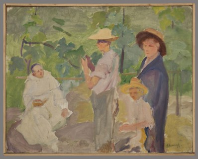 In the Garden - Fragment from Fiesole, Krawczyk, Aleksander 1882-1949 painter, 1914, painting,