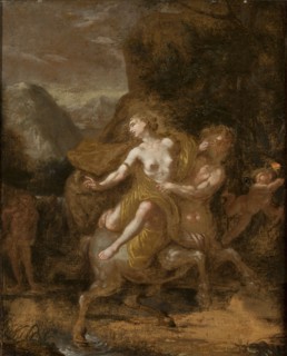 Nessos and Dejanira, French painter fl. 17th century, mythological scene, late 17th century, oil