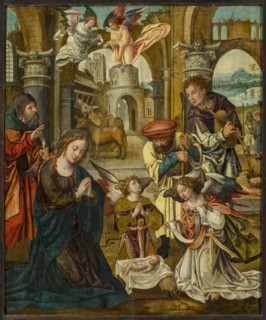 The Adoration of the Shepherds, Coecke van Aelst, Pieter 1502–1550 painter, religious scene