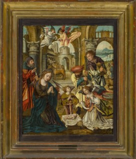 The Adoration of the Shepherds, Coecke van Aelst, Pieter 1502–1550 painter, religious scene