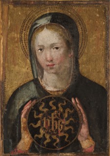 Saint Domitilla, unknown Italian painter, devotional depiction of Saint Domitilla, Italian