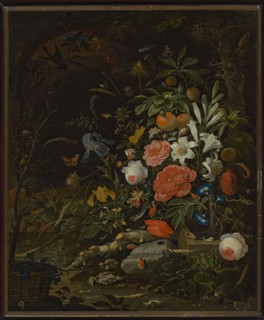 Flowers and Small Creatures - Vanitas, Mignon, Abraham 1640-1679, painter; still life painting, 2nd