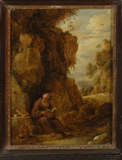 Hermit, Teniers, David II 1610-1690 painter, painting, hermits, Flemish painting, 17th century,