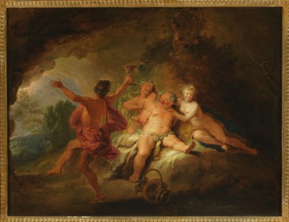 Bacchanalia, Bertin, Nicolas 1668-1736 painter, French painting; subject: Bacchus myth.,