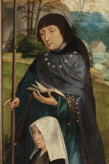 Triptych: central panel: The Lamentation; left wing: Mass of St. Gregory and the donor; right wing: