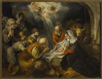 The Adoration of the Shepherds, Fabritius, Barent 1624–1673 painter; biblical scene: The Adoration