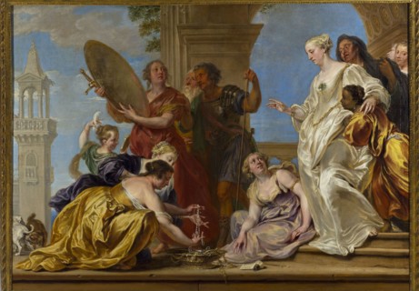Achilles among the Daughters of Lykomedes, Boeckhorst, Jan 1604–1668, Flemish painting, ca.