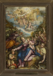 Rest during the Flight into Egypt, Denys Calvaert 1540–1619, painter; oil painting, 1590–1600;