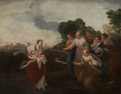The Finding of Moses, unknown Italian painter, Moses Bible, biblical scenes, the finding of Moses