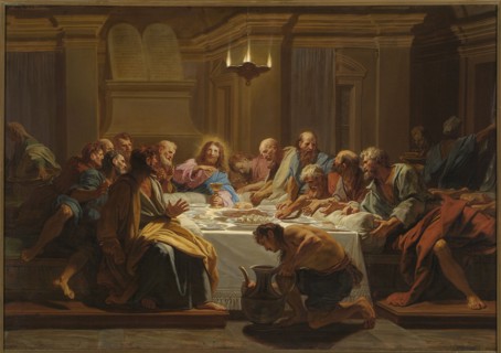 The Last Supper, Jean-Baptiste Jouvenet 1644–1717, replica, French painting, The Last Supper Bible,