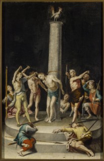 The Flagellation of Christ, Kempener, Pieter de 1503–1580 painter, ca. 1540, oil painting, height