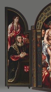Ecce Homo Triptych, donor portraits on the wings, Heemskerck, Maarten van 1498–1574 painter, Ecce