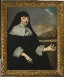 Portrait of a Widow with a Miniature in Hand Maria Felice Orsini 1600–1666?, attributed to Henri