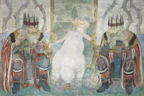 Enchanted Girl, Rembowski, Jan 1879–1923 painter, Young Poland style, 1913, painting; dimensions: