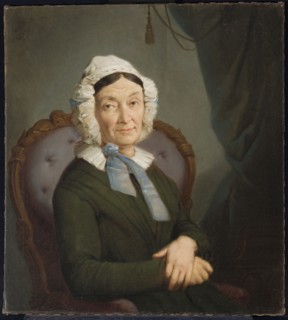 Portrait of Anna Kurpiewska, née Olszakiewicz; painted by Rafal Hadziewicz 1803–1886. Oil painting,