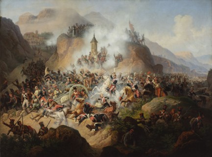 The Battle of Somosierra, Suchodolski, January 1797–1875 painter, Napoleonics, Romanticism style,